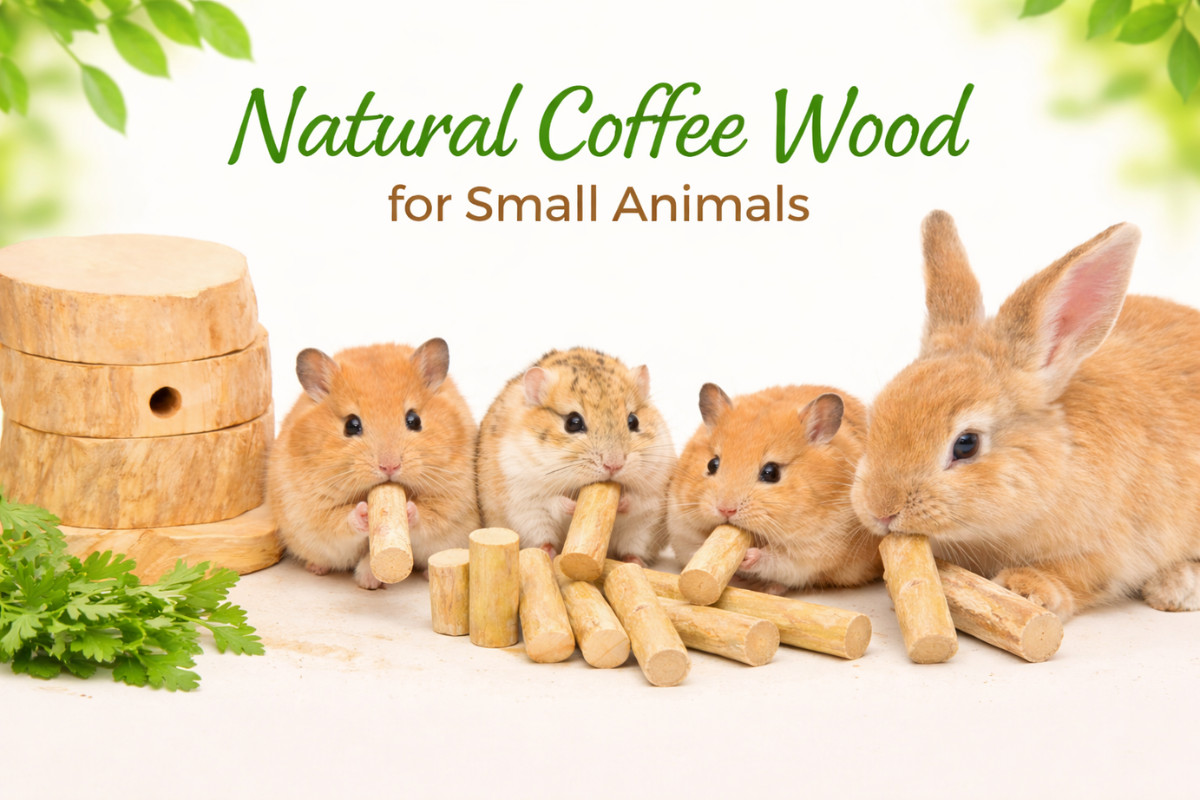 Coffee Wood for Small Animals: A Natural and Safe Enrichment Material for Rabbits and Hamsters