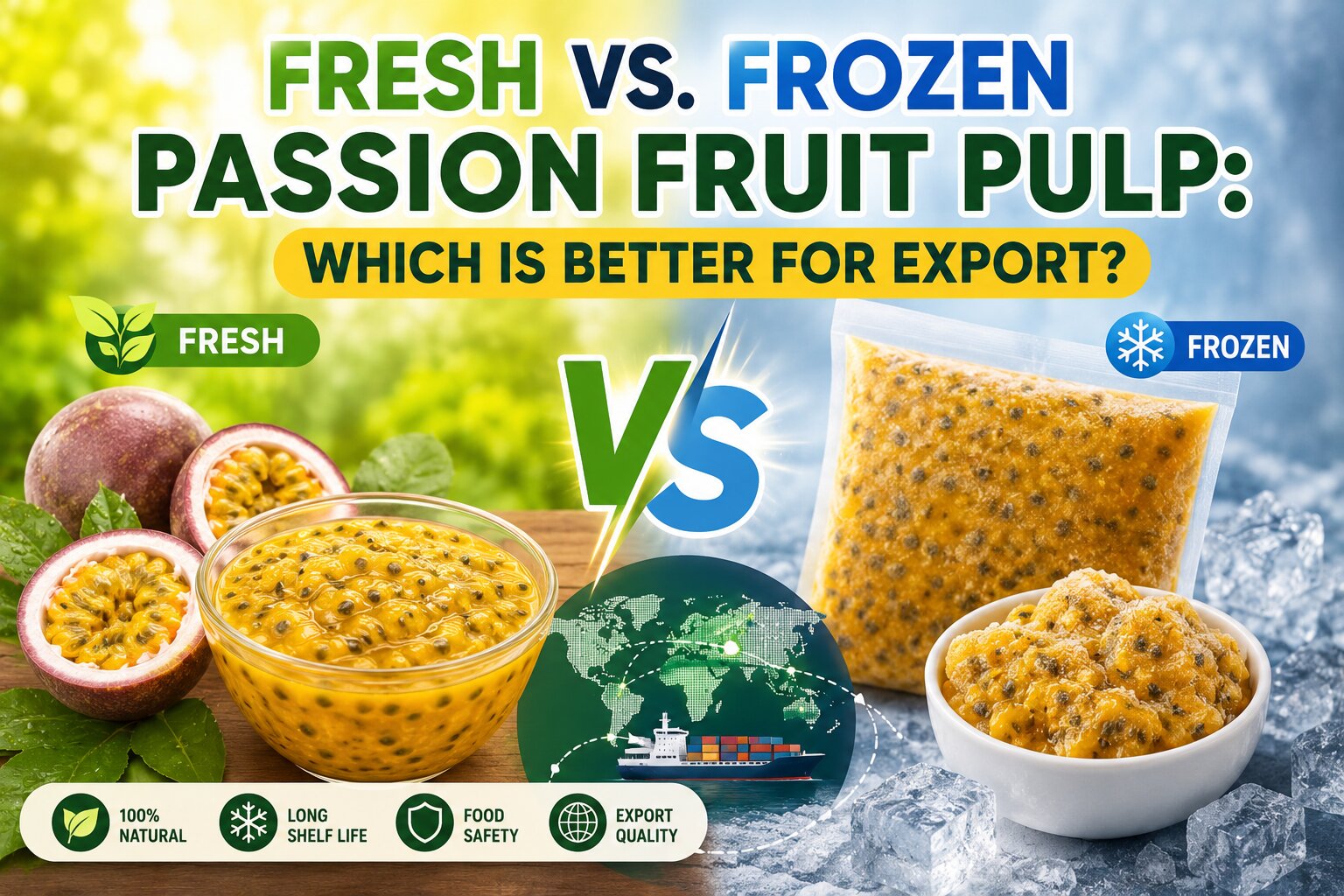 frozen passion fruit pulp versus fresh passion fruit comparison