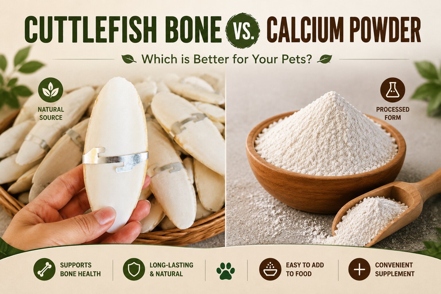 Cuttlefish Bone vs. Calcium Powder: Which Works Better for Birds?