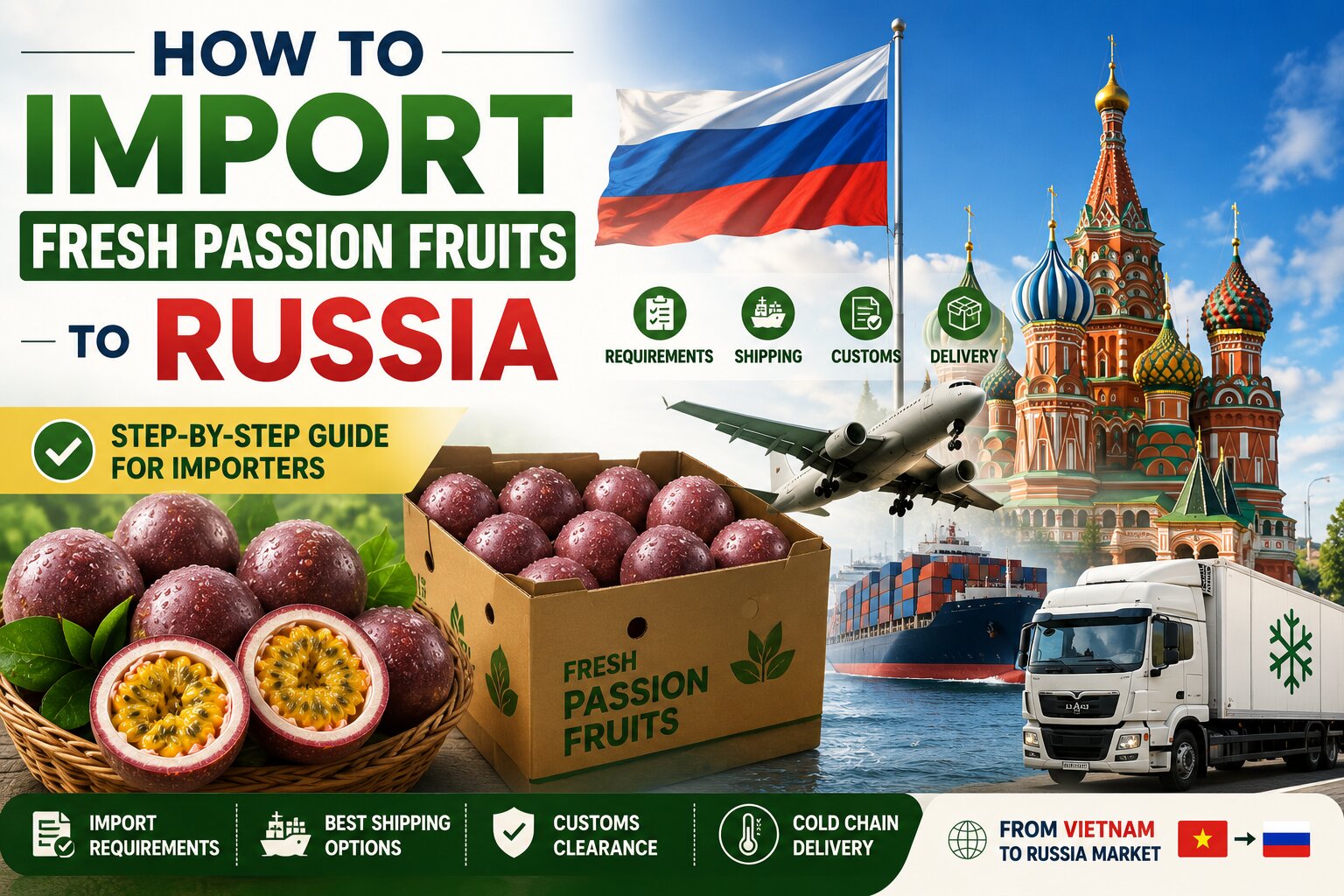 Import Passion Fruits to Russia