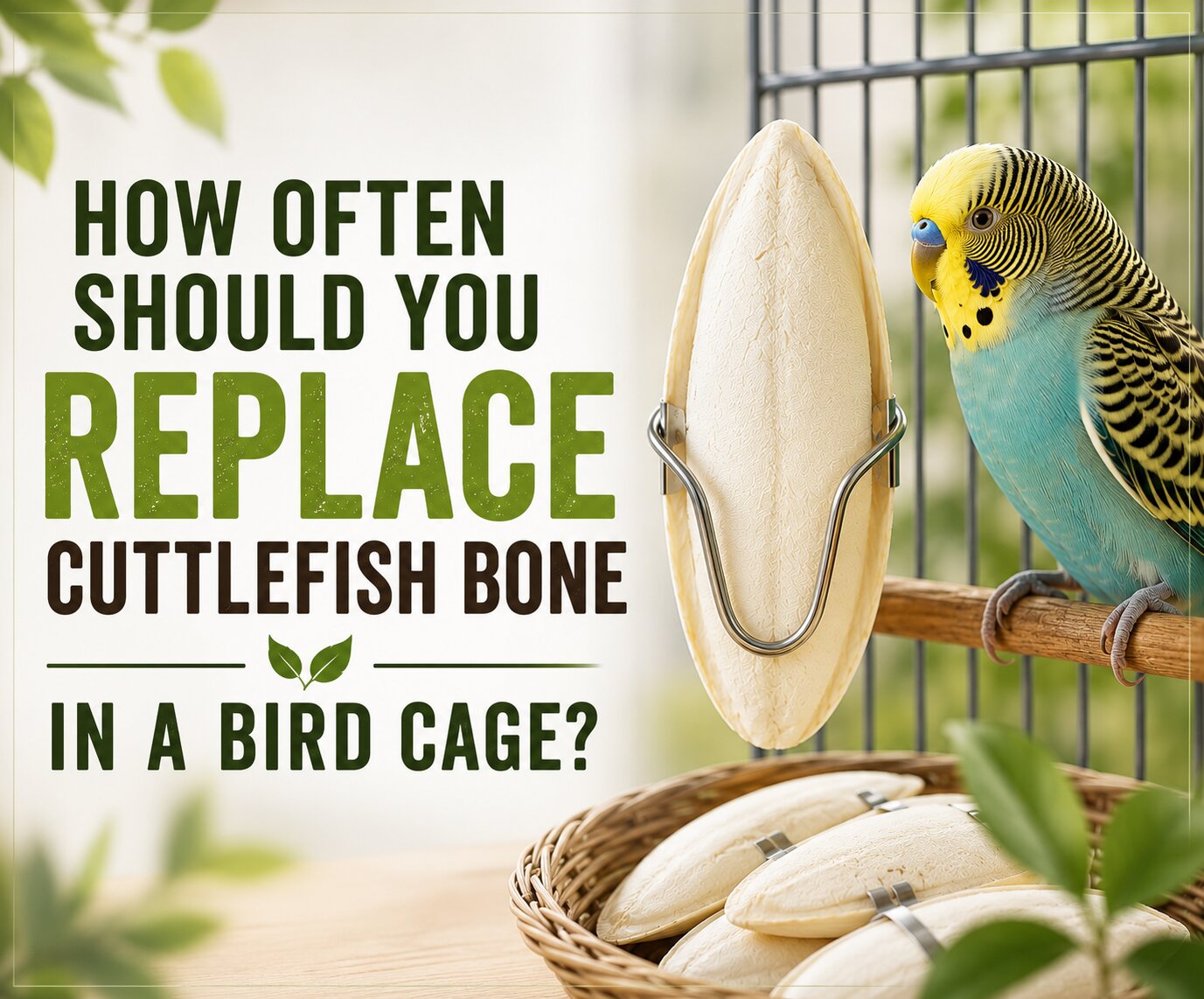 Frequency of replacing cuttlefish bone